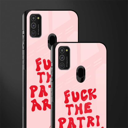 fuck the patriarchy glass case for samsung galaxy m30s image-2