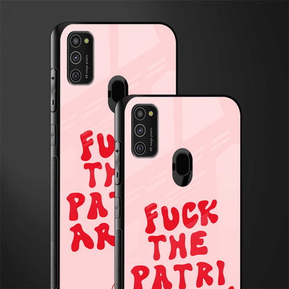 fuck the patriarchy glass case for samsung galaxy m21 image-2
