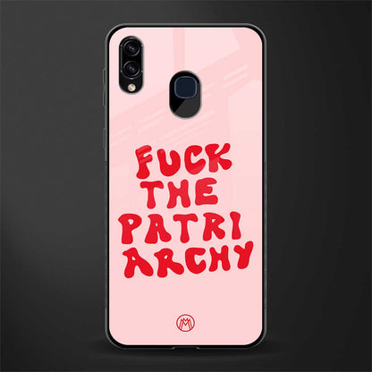 fuck the patriarchy glass case for samsung galaxy a20 image