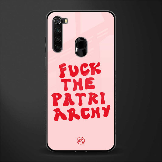 fuck the patriarchy glass case for redmi note 8 image