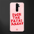 fuck the patriarchy glass case for redmi note 8 pro image