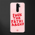 fuck the patriarchy glass case for redmi note 8 pro image