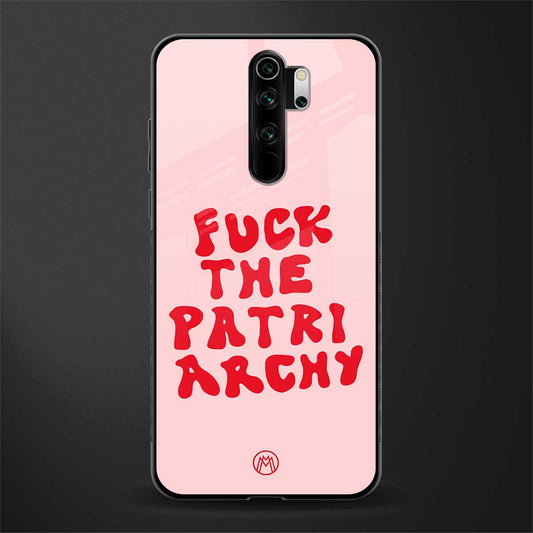 fuck the patriarchy glass case for redmi note 8 pro image
