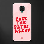 fuck the patriarchy glass case for redmi note 9 pro image