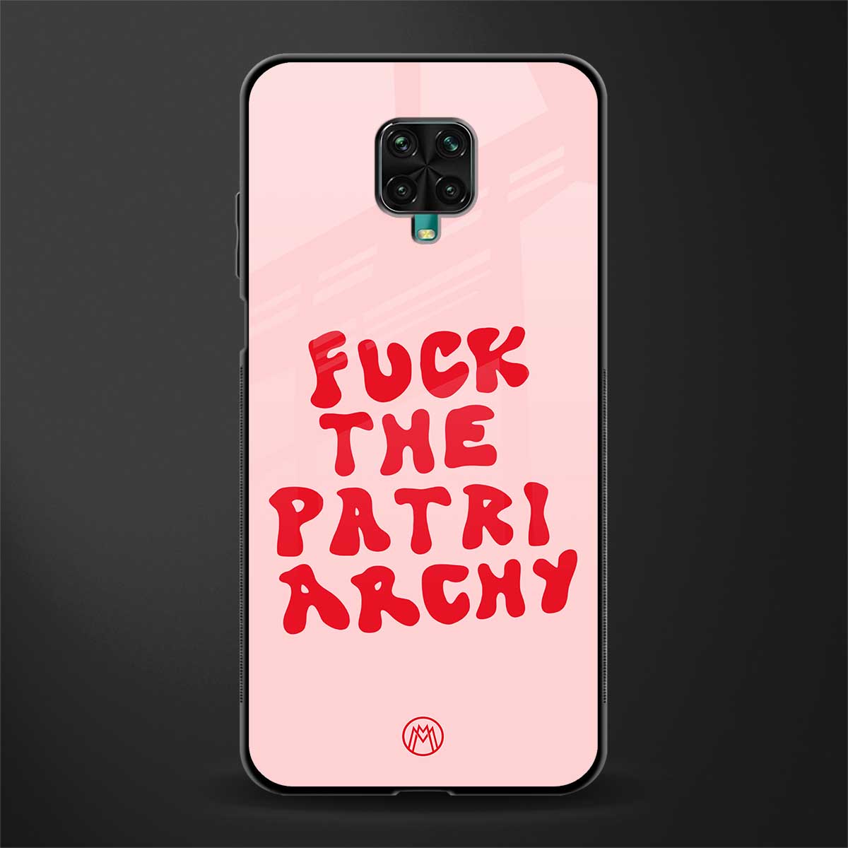 fuck the patriarchy glass case for redmi note 9 pro image