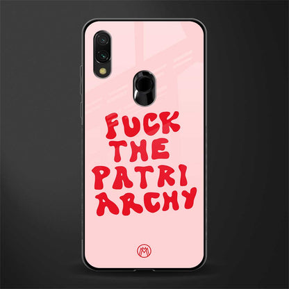 fuck the patriarchy glass case for redmi note 7 pro image