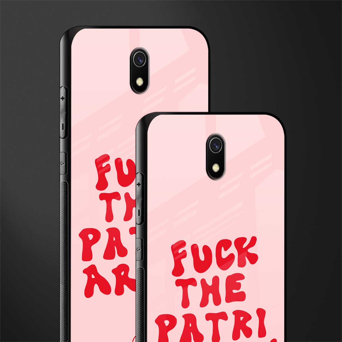 fuck the patriarchy glass case for redmi 8a image-2