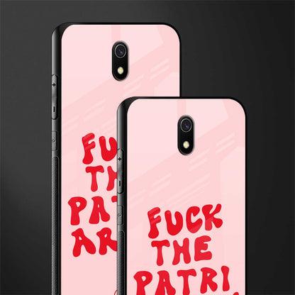 fuck the patriarchy glass case for redmi 8a image-2