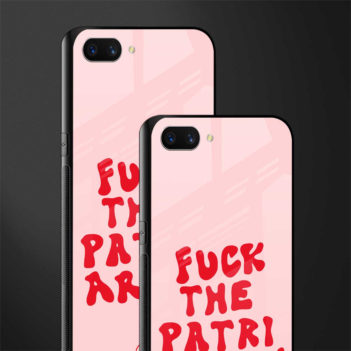 fuck the patriarchy glass case for oppo a3s image-2