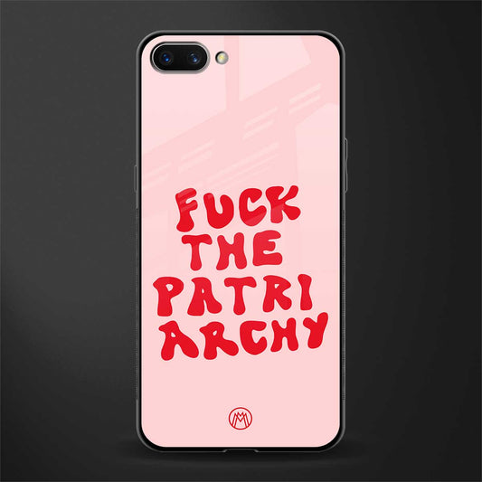 fuck the patriarchy glass case for oppo a3s image