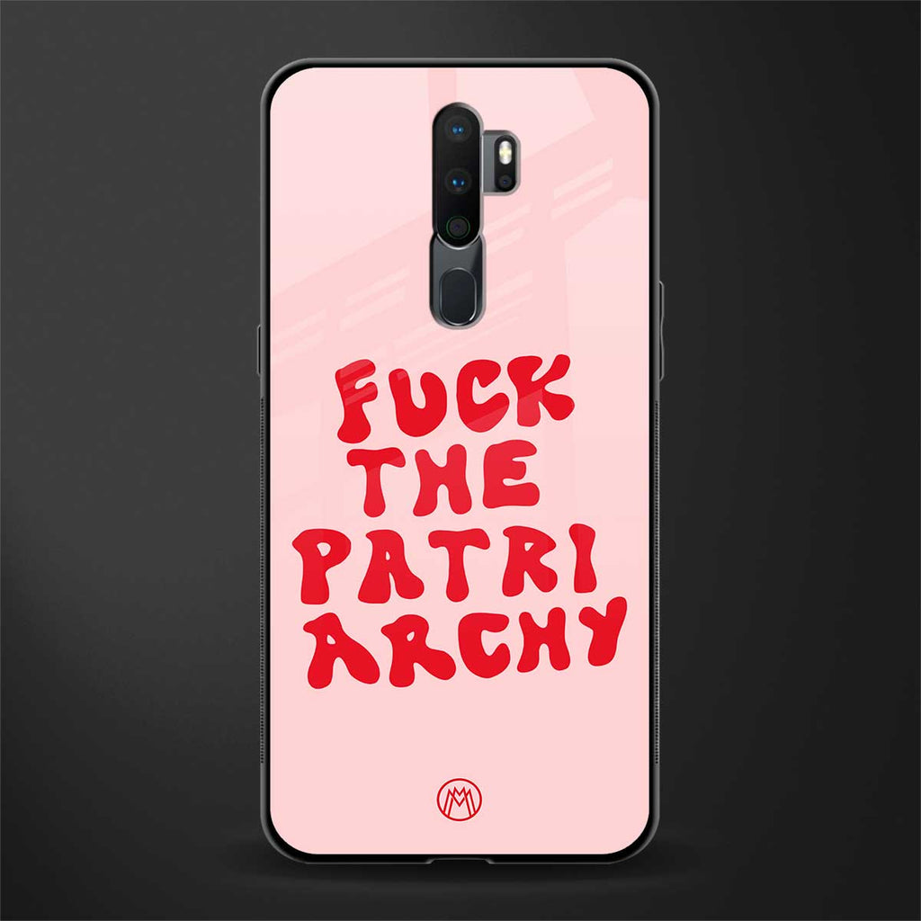 fuck the patriarchy glass case for oppo a5 2020 image