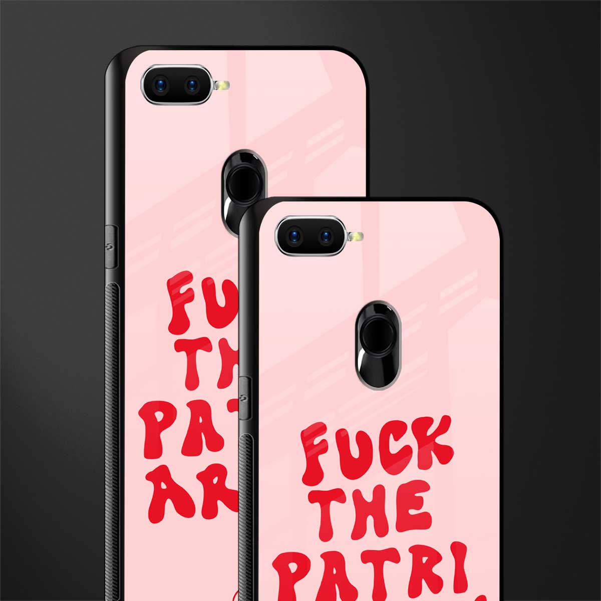fuck the patriarchy glass case for oppo a7 image-2