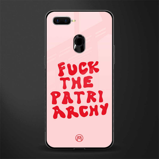 fuck the patriarchy glass case for oppo a7 image