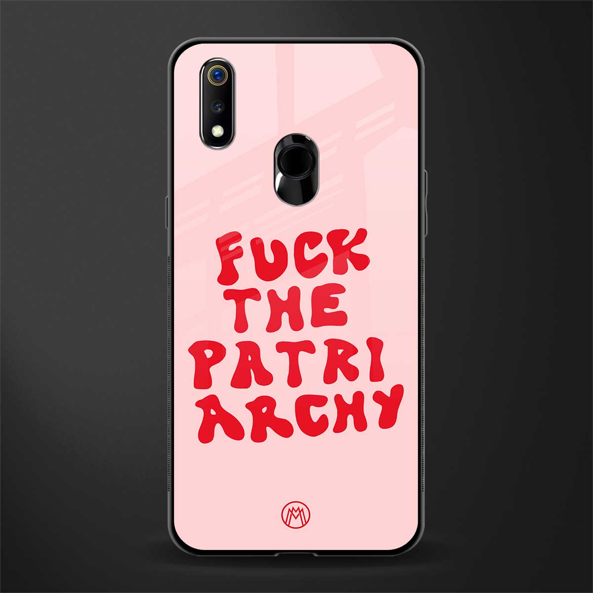 fuck the patriarchy glass case for realme 3 pro image