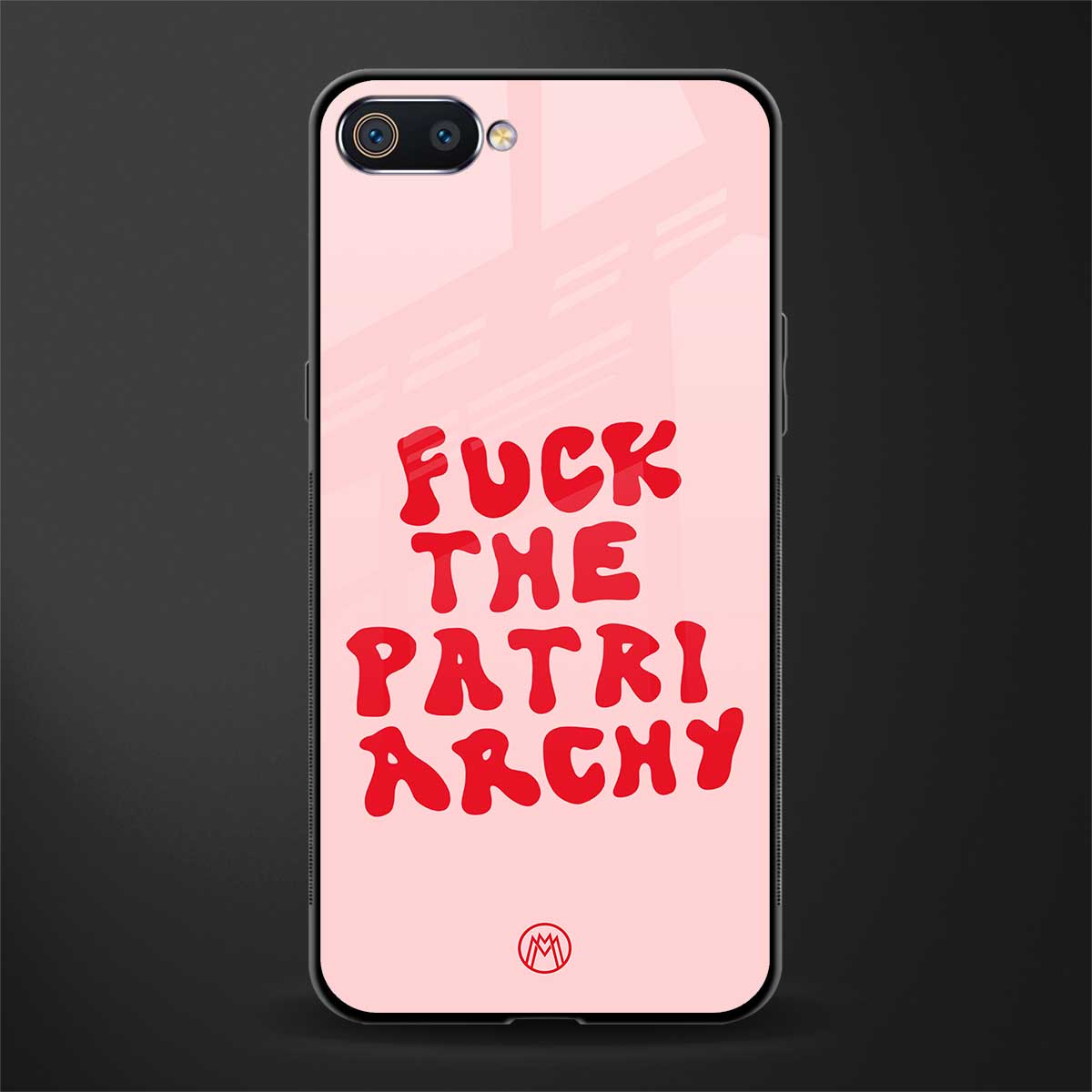 fuck the patriarchy glass case for realme c2 image