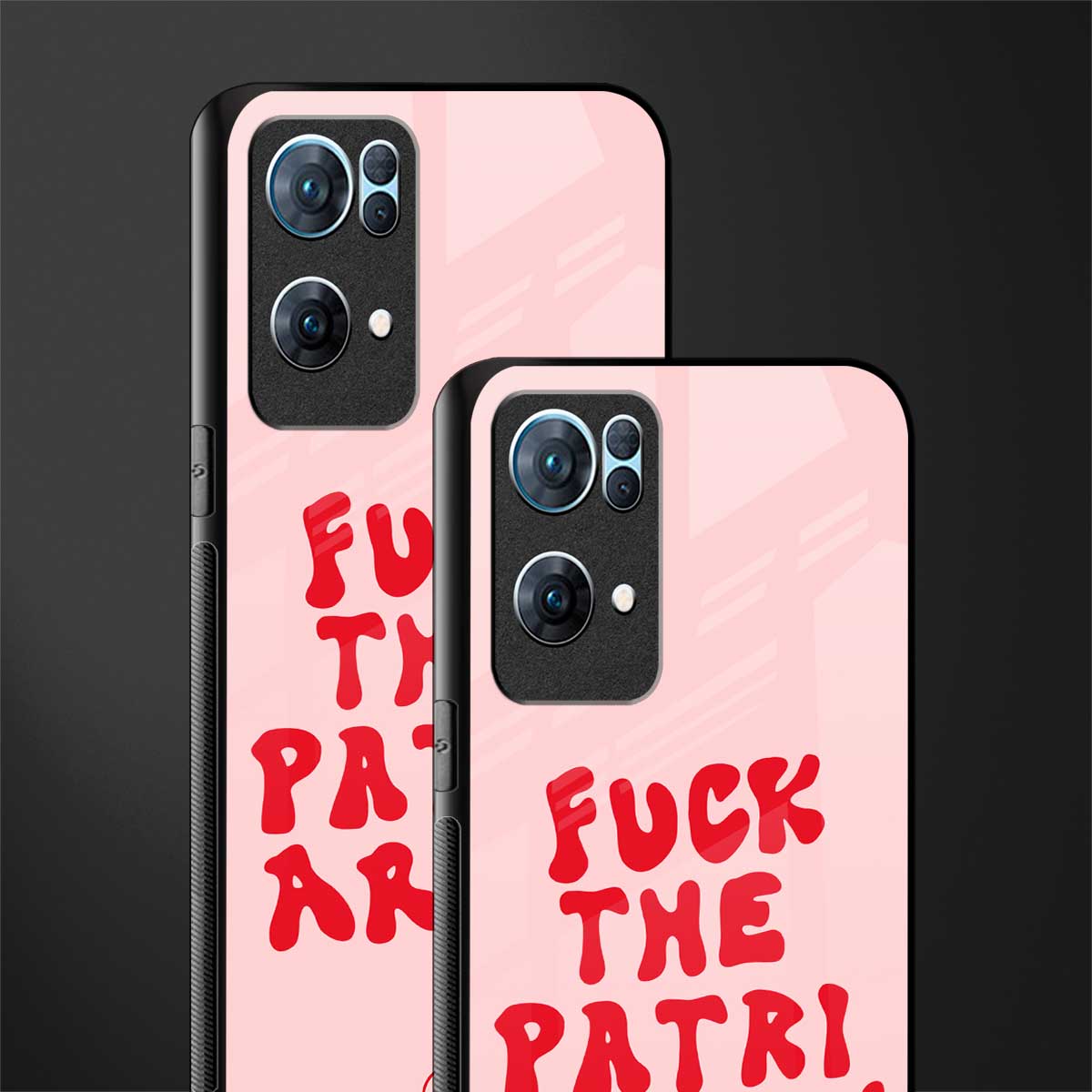 fuck the patriarchy glass case for oppo reno7 pro 5g image-2