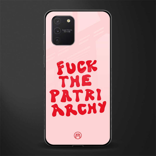 fuck the patriarchy glass case for samsung galaxy a91 image