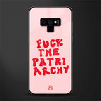 fuck the patriarchy glass case for samsung galaxy note 9 image