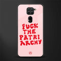 fuck the patriarchy glass case for redmi note 9 image