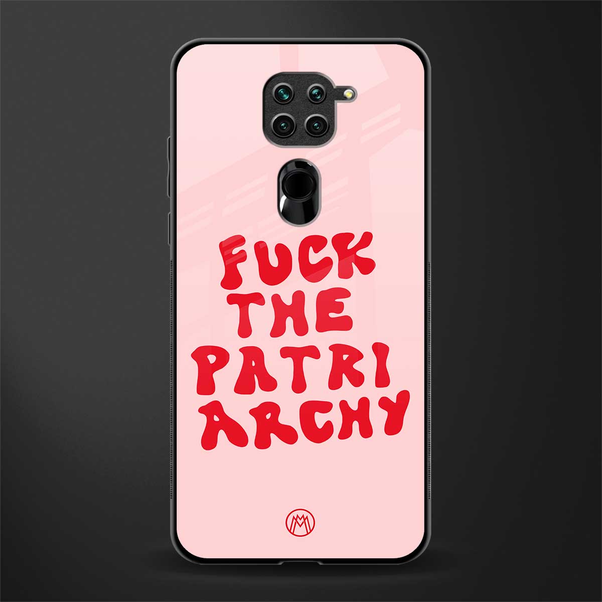 fuck the patriarchy glass case for redmi note 9 image