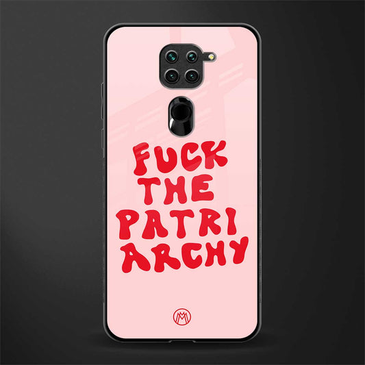 fuck the patriarchy glass case for redmi note 9 image