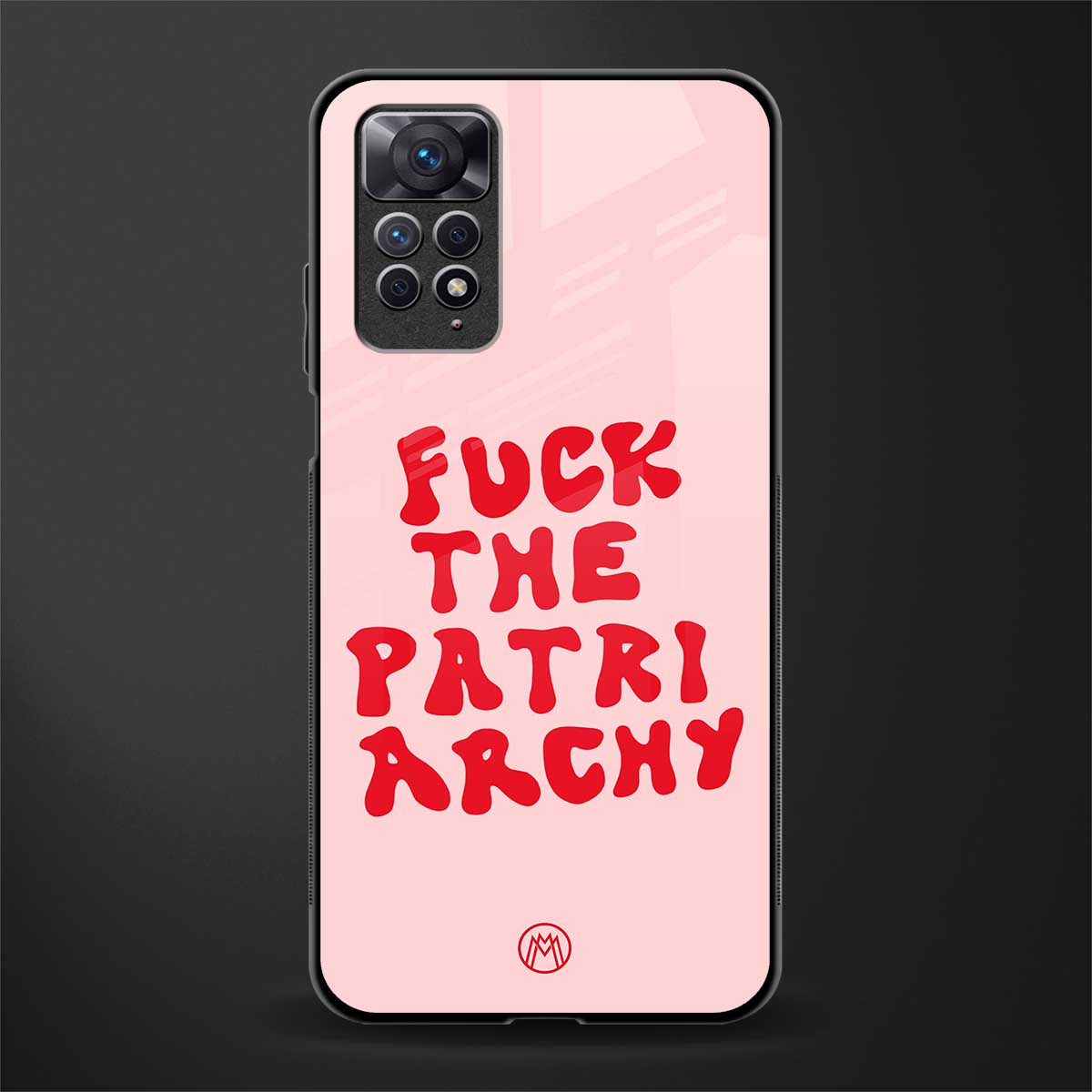 fuck the patriarchy glass case for redmi note 11 pro image