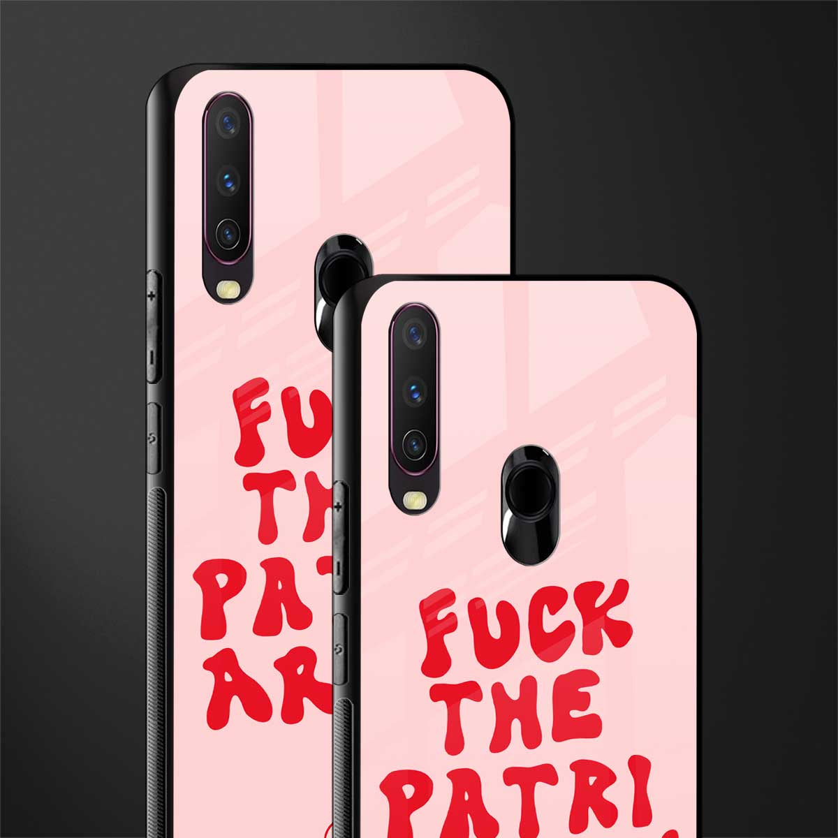 fuck the patriarchy glass case for vivo y12 image-2