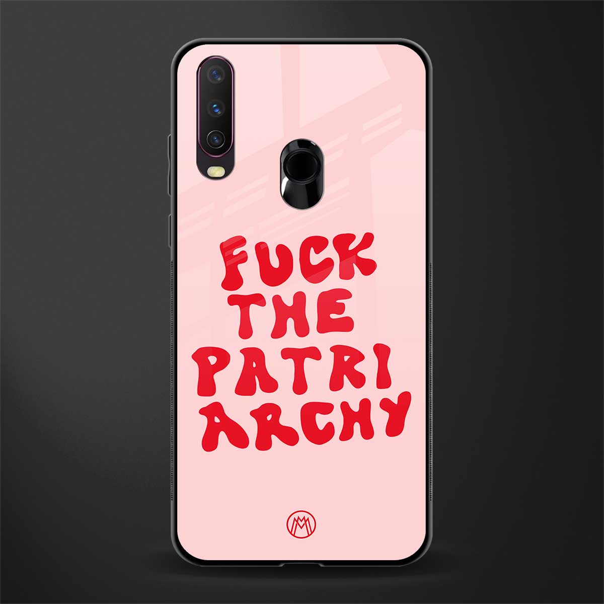 fuck the patriarchy glass case for vivo y17 image