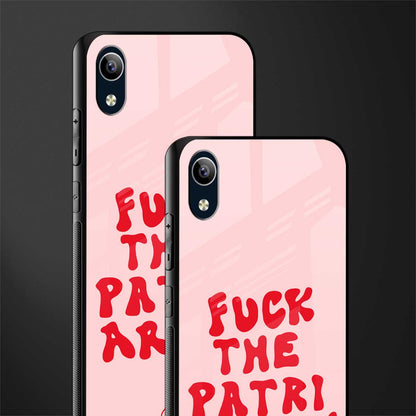 fuck the patriarchy glass case for vivo y1s without fingerprint image-2