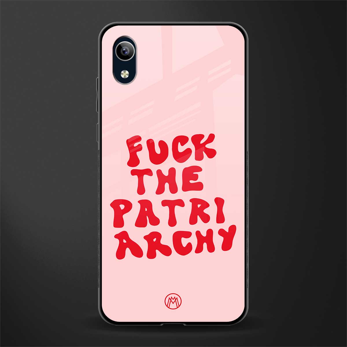 fuck the patriarchy glass case for vivo y1s without fingerprint image