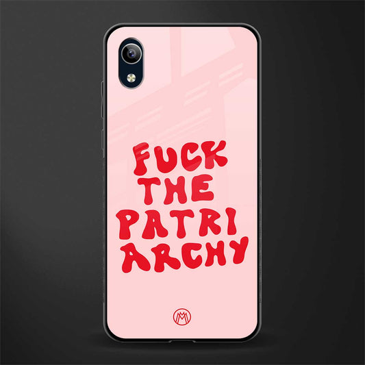 fuck the patriarchy glass case for vivo y1s without fingerprint image