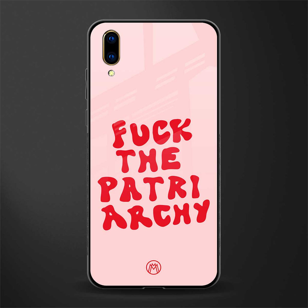 fuck the patriarchy glass case for vivo v11 pro image