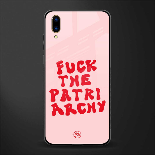 fuck the patriarchy glass case for vivo v11 pro image