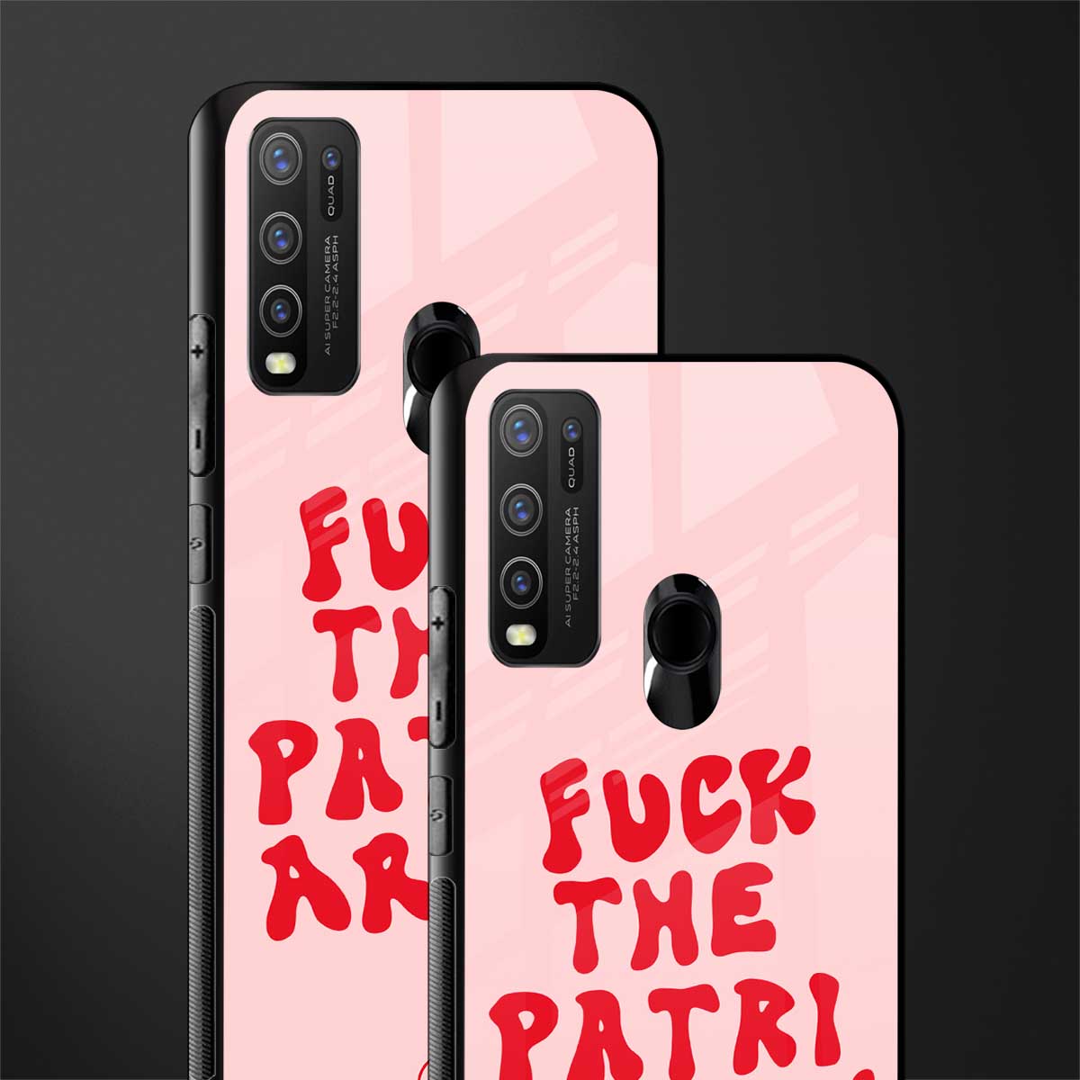 fuck the patriarchy glass case for vivo y30 image-2