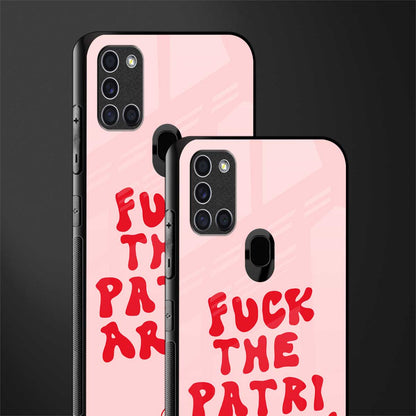 fuck the patriarchy glass case for samsung galaxy a21s image-2