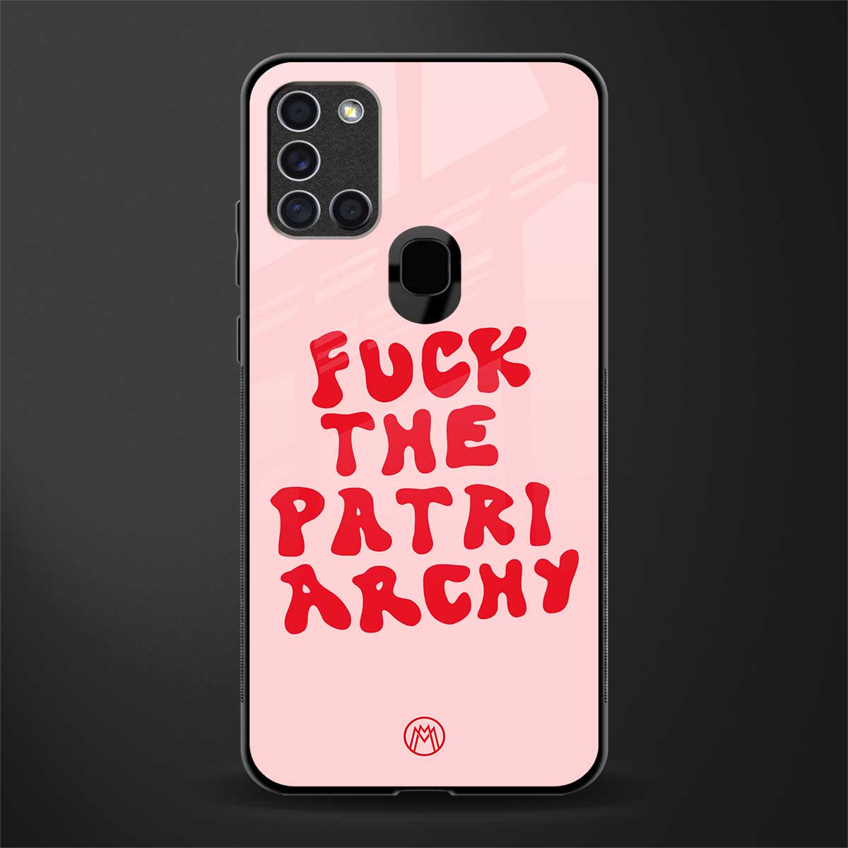 fuck the patriarchy glass case for samsung galaxy a21s image