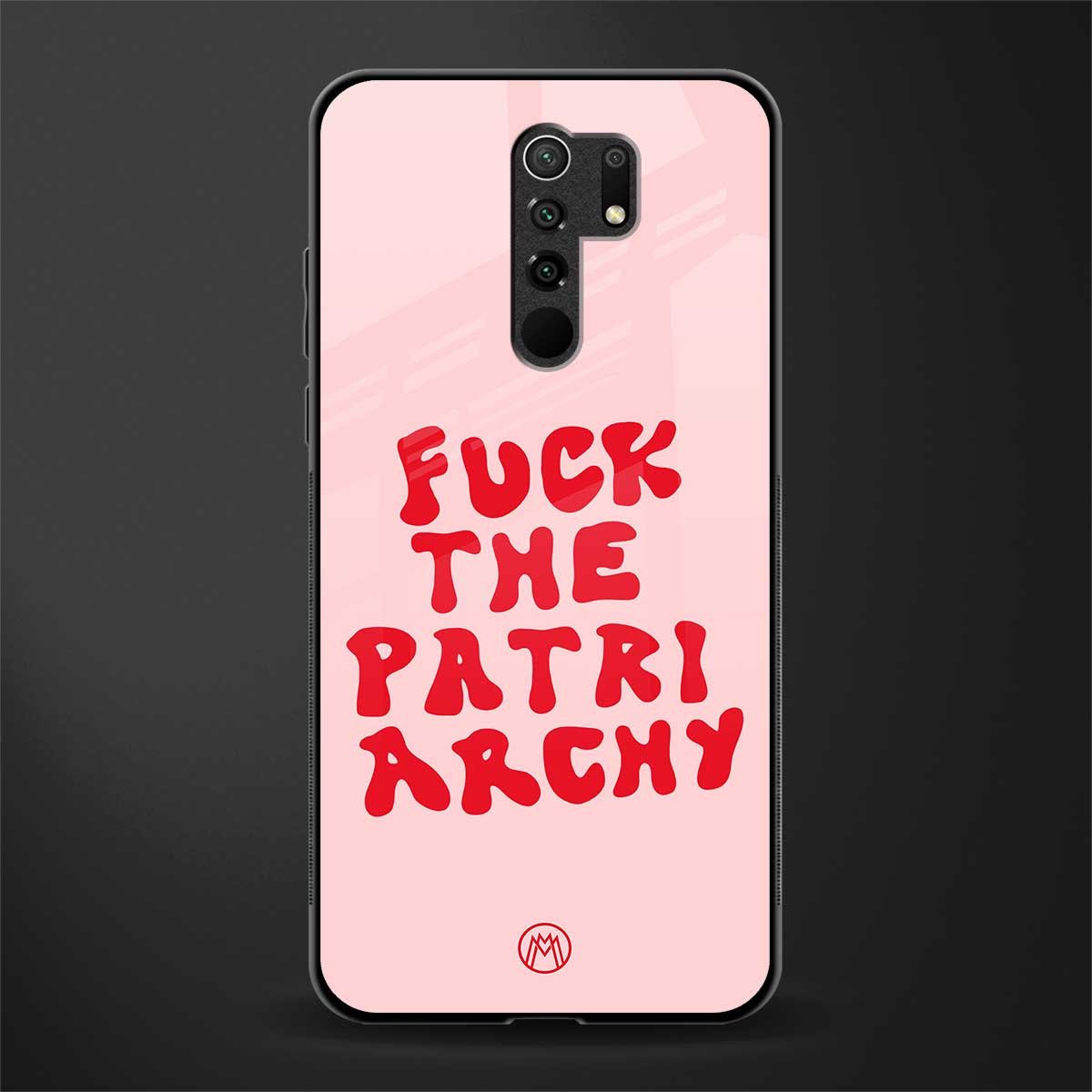 fuck the patriarchy glass case for redmi 9 prime image