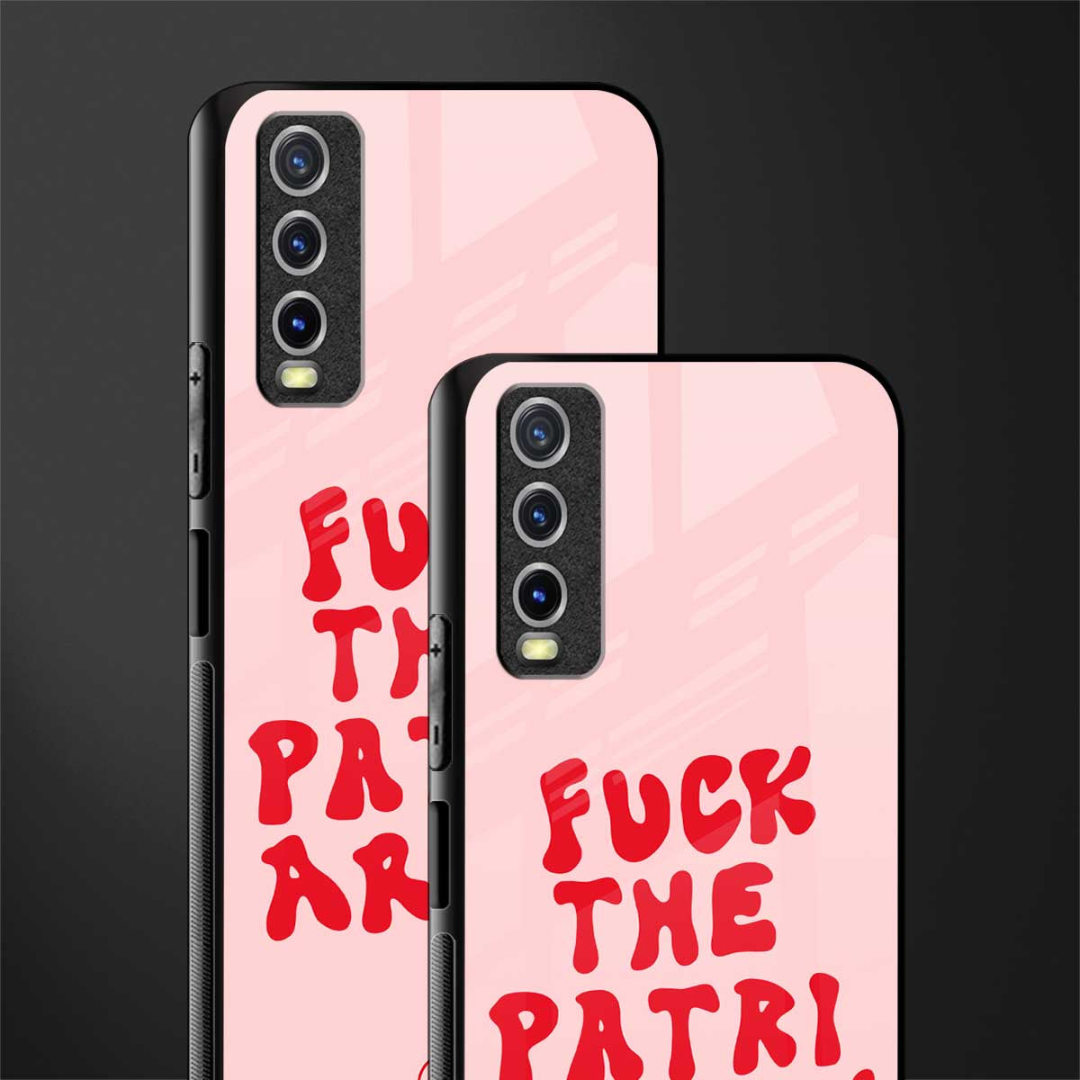 fuck the patriarchy glass case for vivo y20 image-2