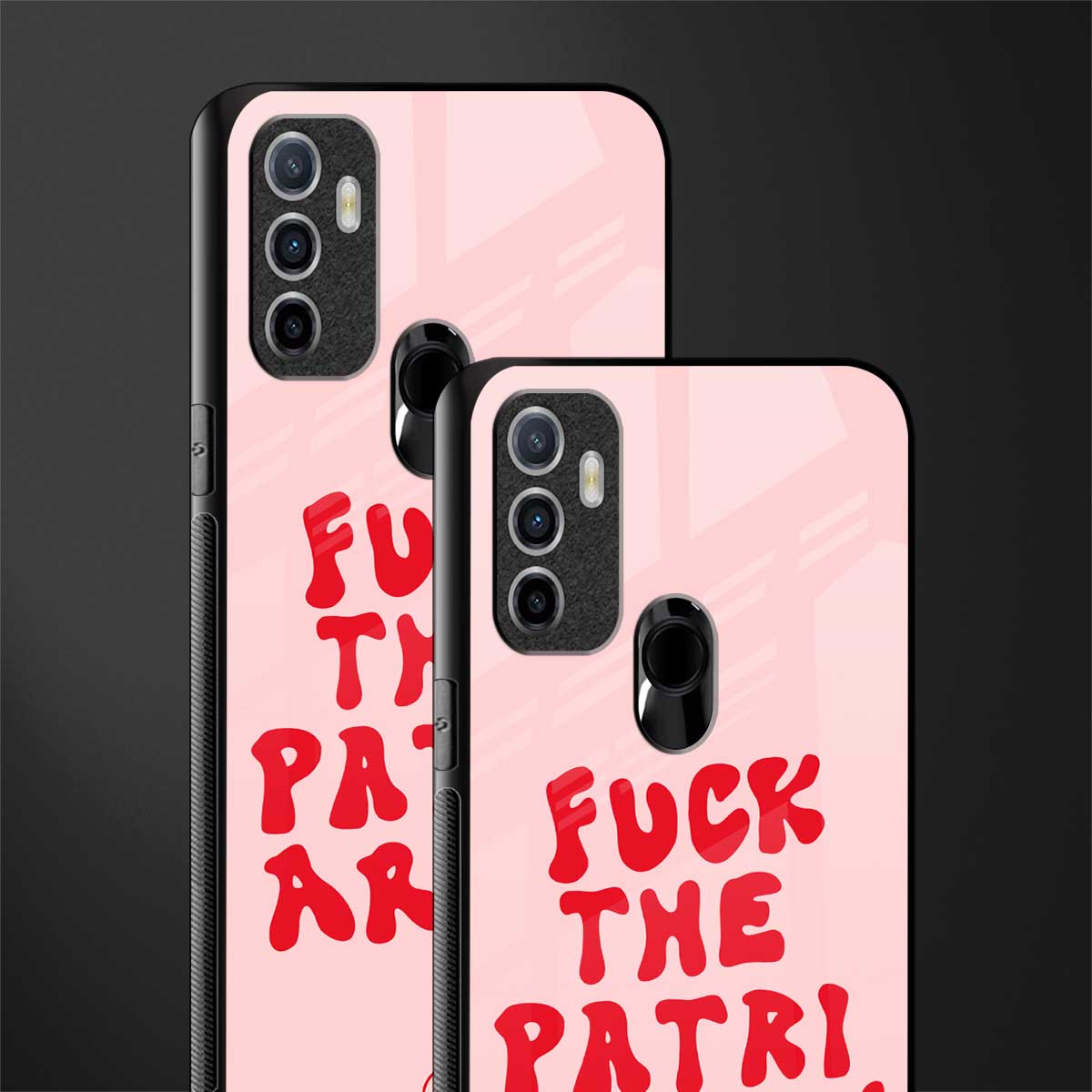 fuck the patriarchy glass case for oppo a53 image-2