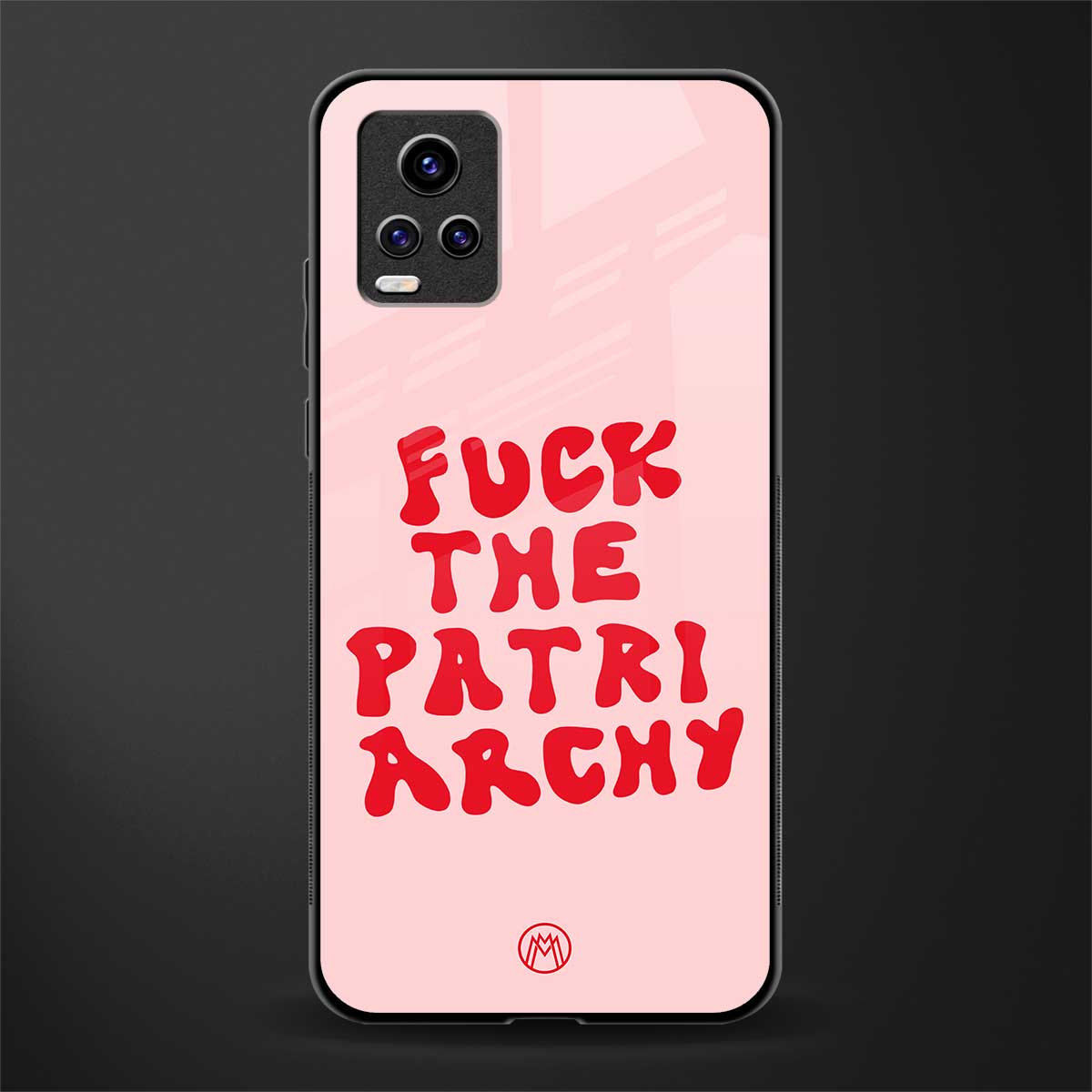 fuck the patriarchy glass case for vivo v20 image