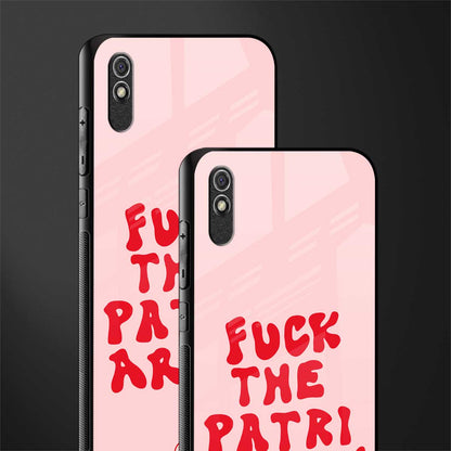 fuck the patriarchy glass case for redmi 9i image-2