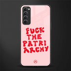 fuck the patriarchy glass case for oppo reno 4 pro image
