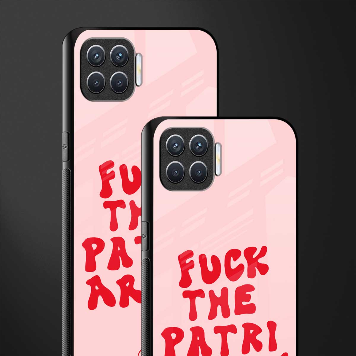 fuck the patriarchy glass case for oppo f17 image-2