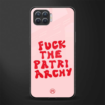 fuck the patriarchy glass case for oppo f17 pro image