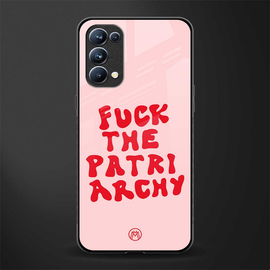 fuck the patriarchy glass case for oppo reno 5 pro image