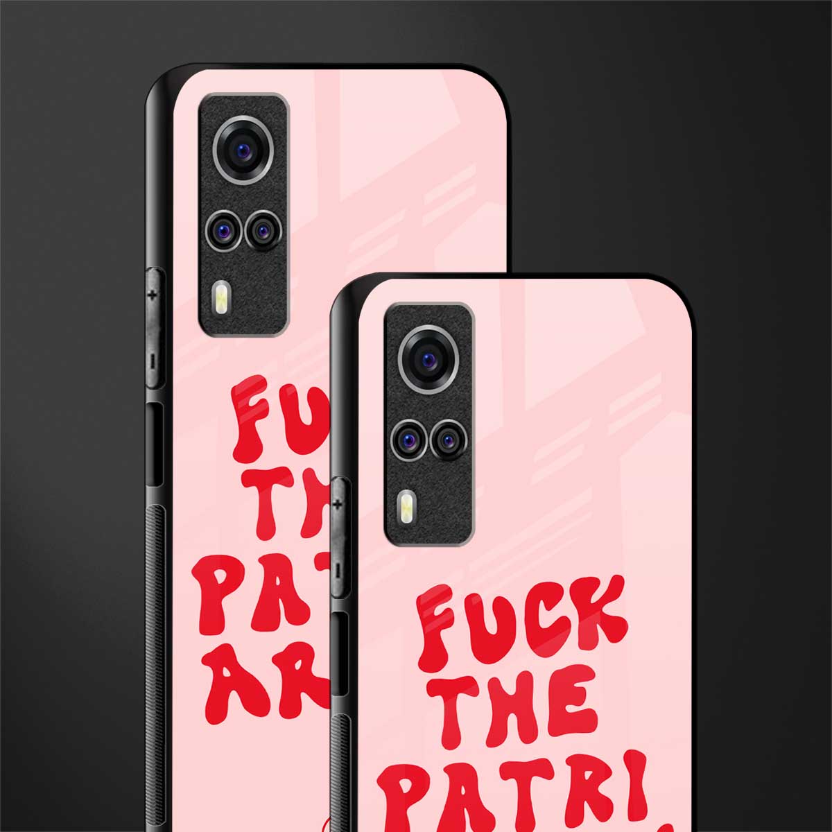 fuck the patriarchy glass case for vivo y53s image-2