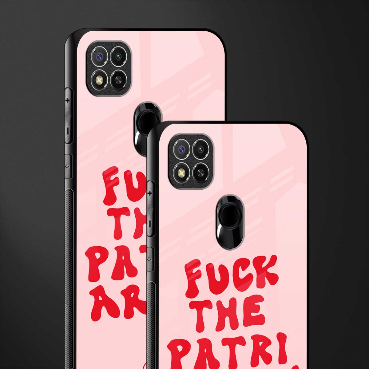 fuck the patriarchy glass case for poco c31 image-2