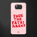 fuck the patriarchy glass case for poco x3 image