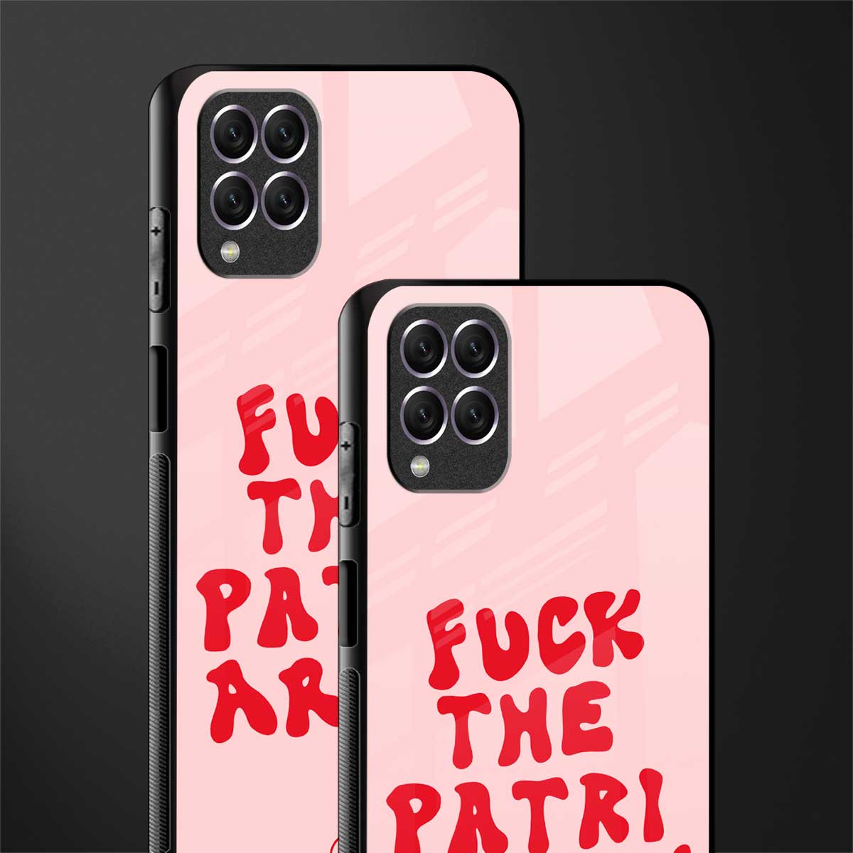 fuck the patriarchy glass case for samsung galaxy f62 image-2