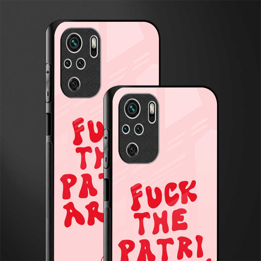 fuck the patriarchy glass case for redmi note 10 image-2